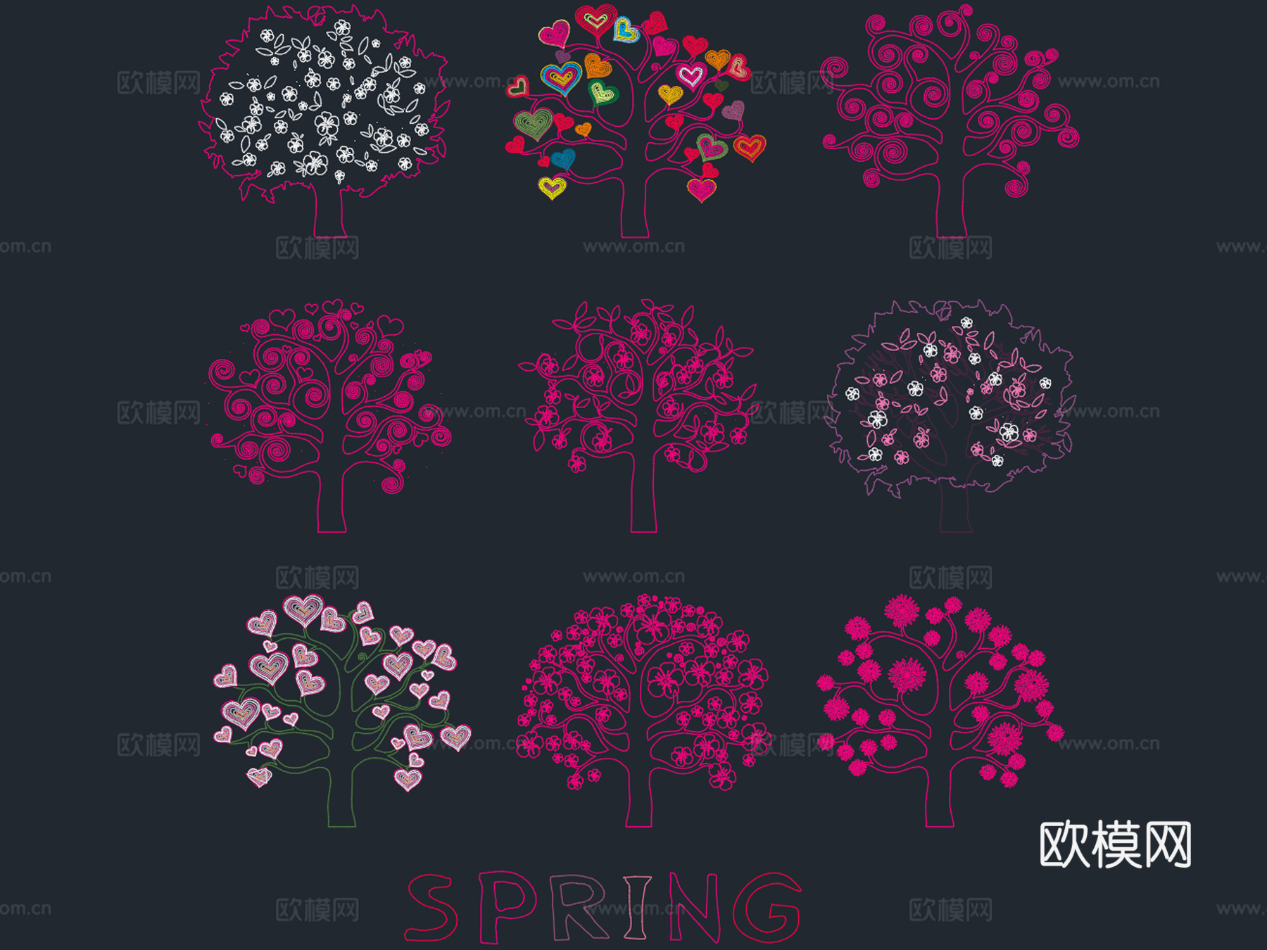 2026年最新春夏秋冬季景观植物树木乔木CAD图库cad施工图