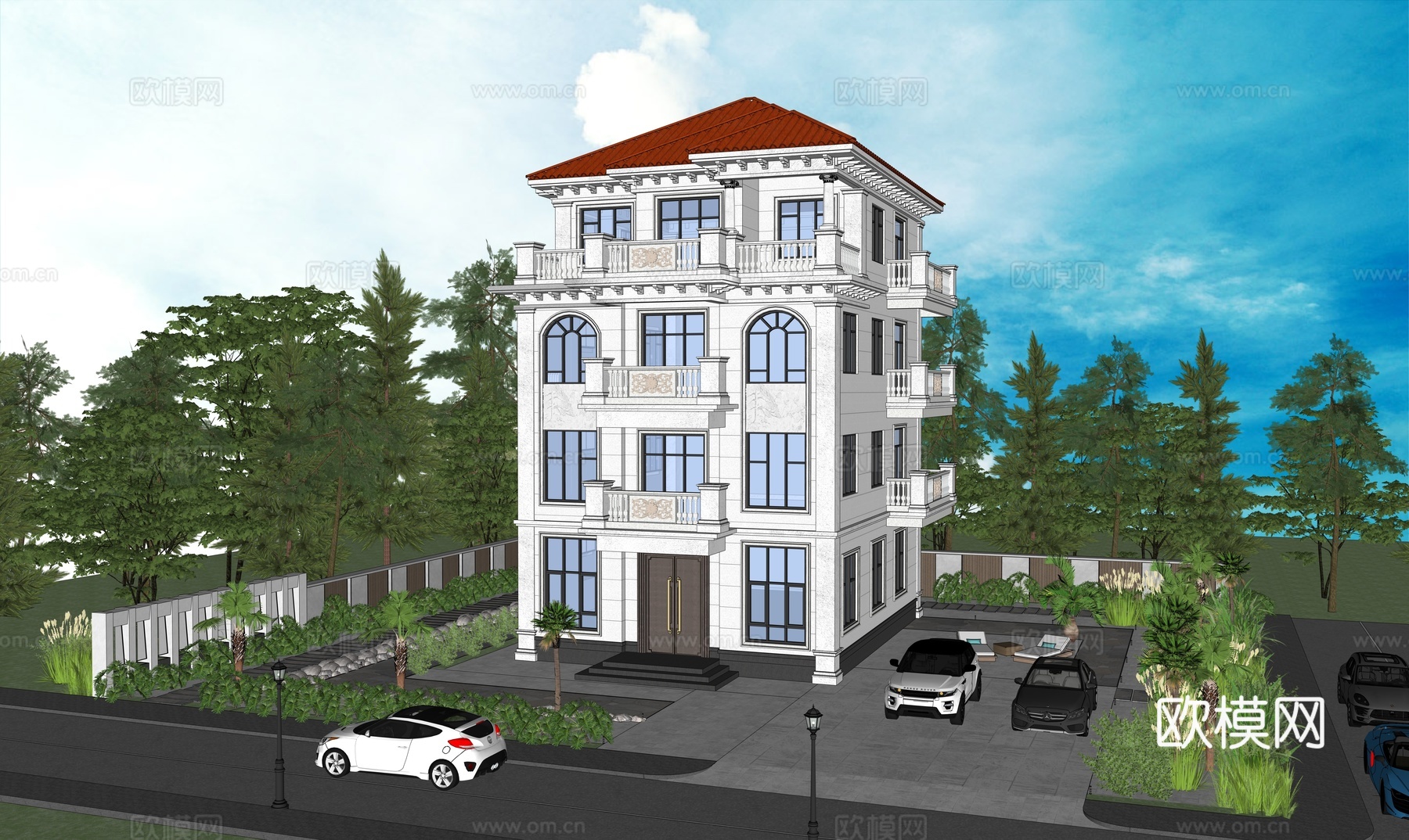 欧式别墅su模型su模型