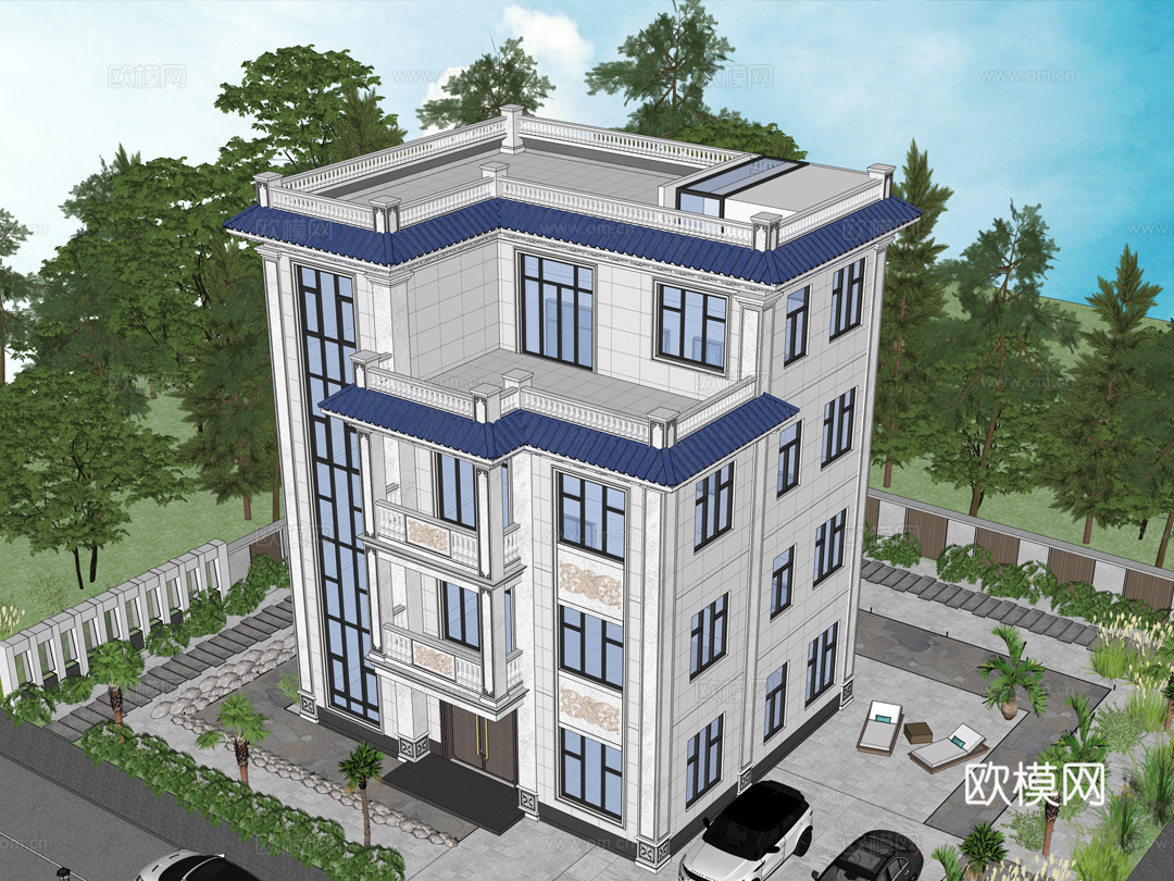 欧式别墅su模型su模型