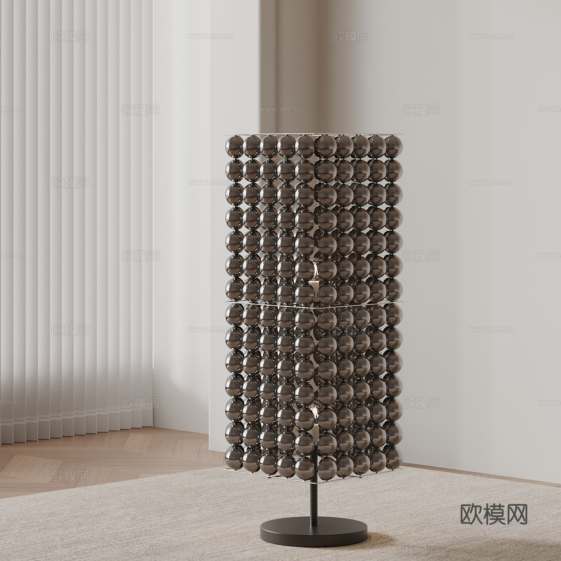 现代落地灯su模型