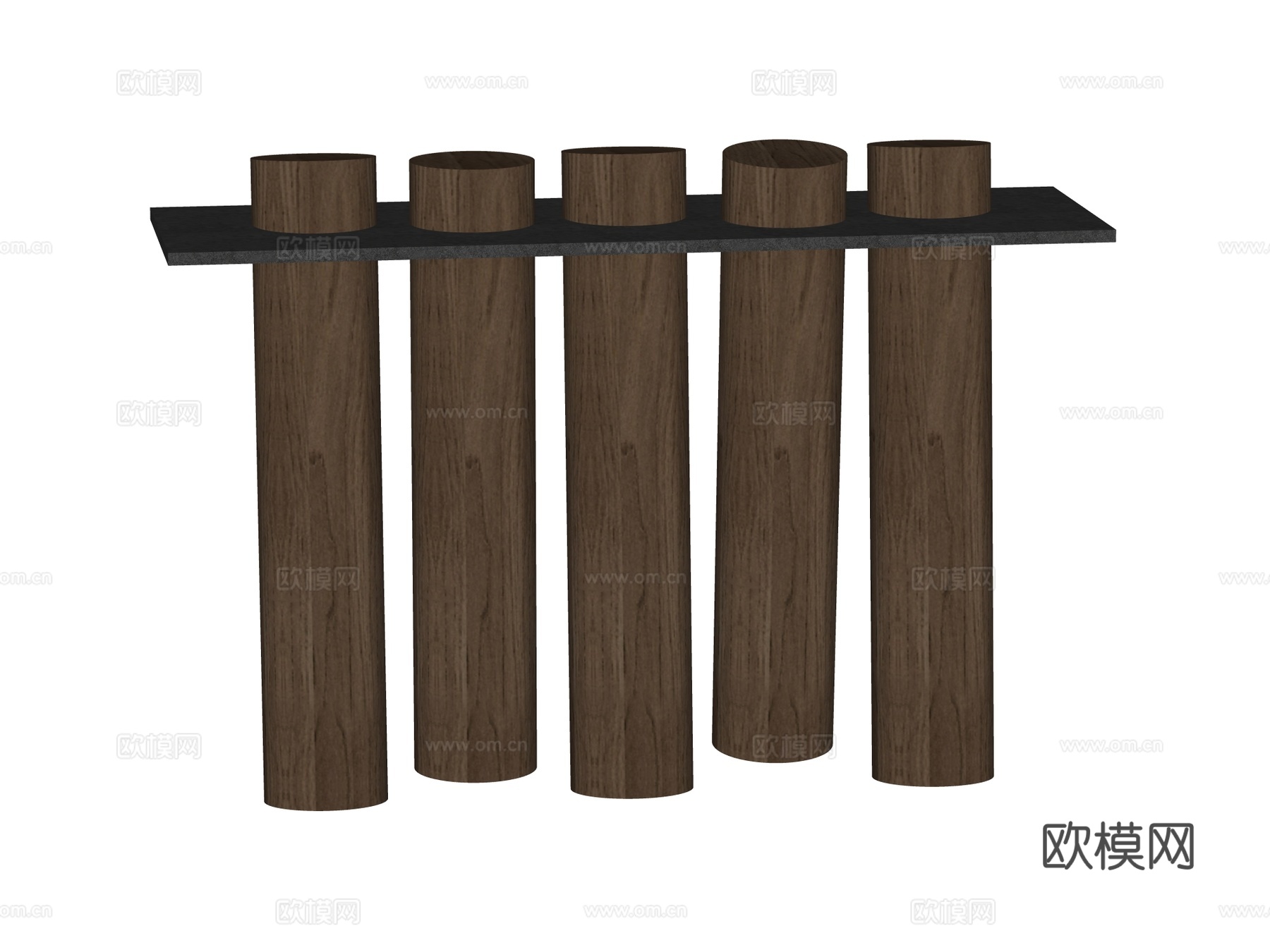 现代端景台案台条案su模型