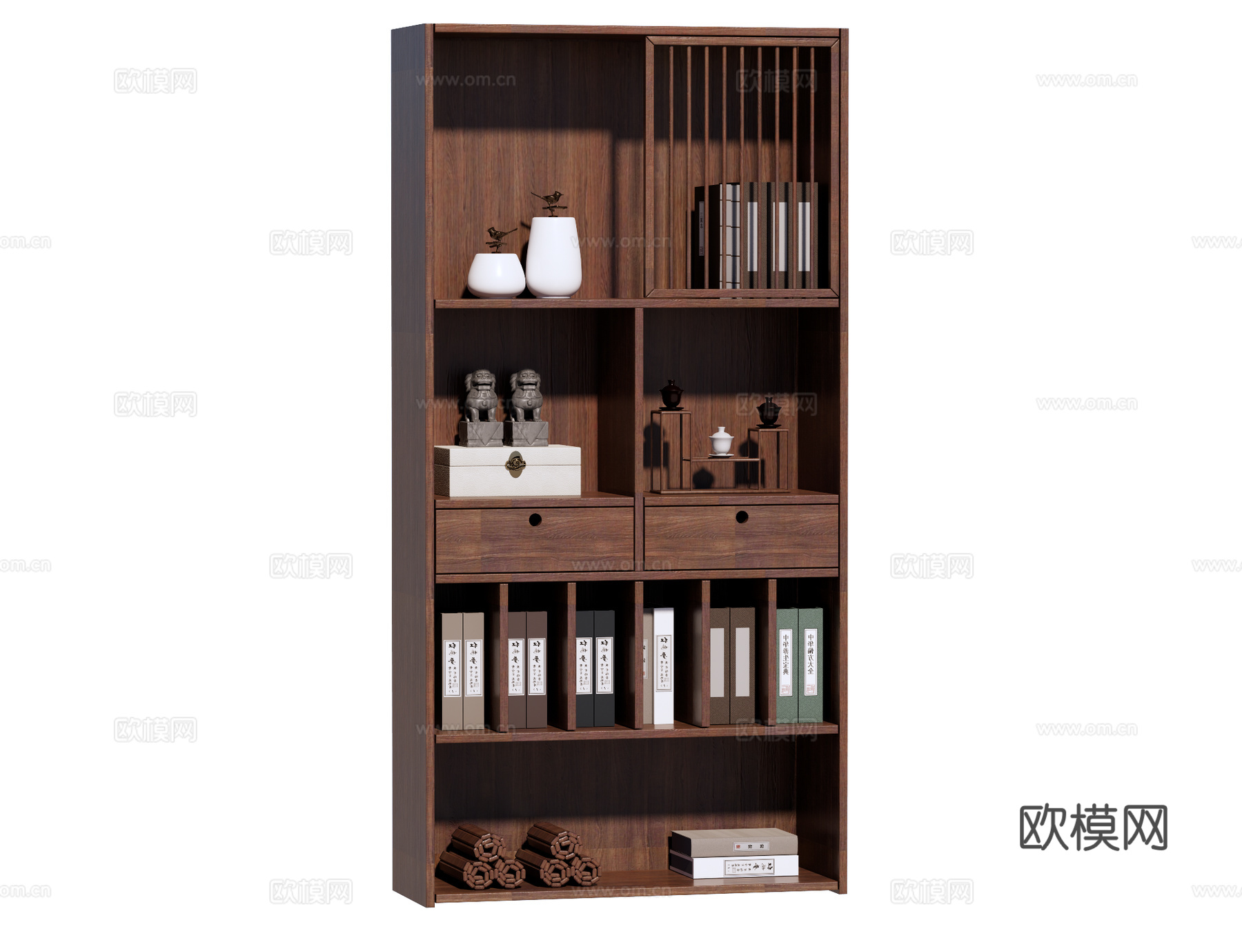 中式边柜装饰柜储物柜su模型
