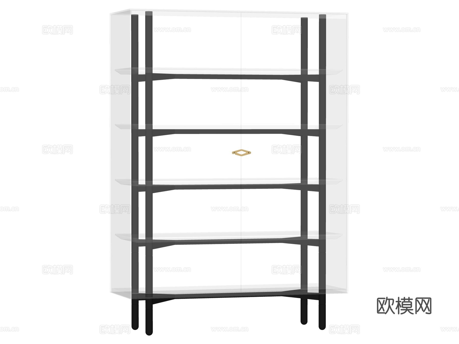 现代边柜装饰柜储物柜su模型