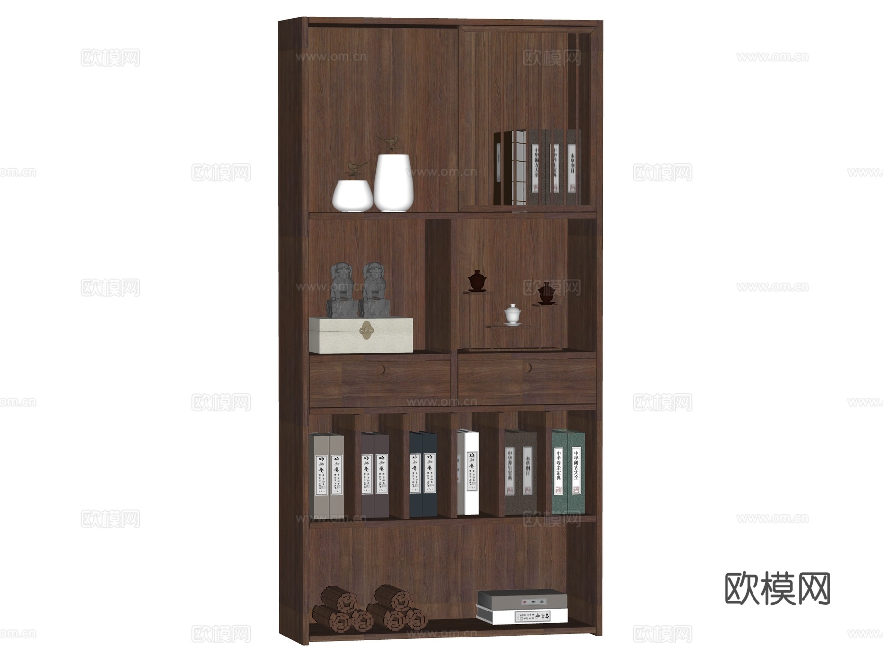 中式边柜装饰柜储物柜su模型