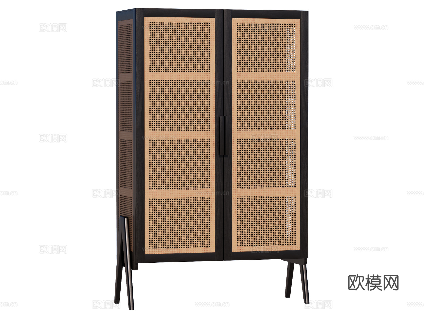 中古边柜装饰柜储物柜su模型