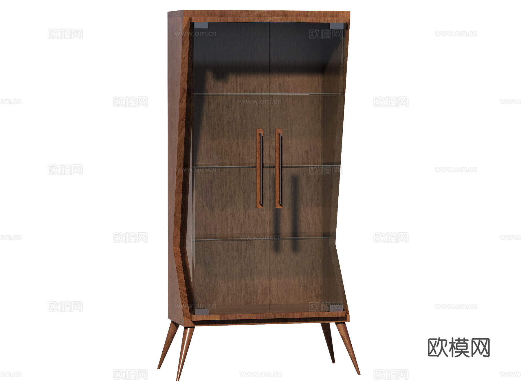 现代边柜装饰柜储物柜su模型