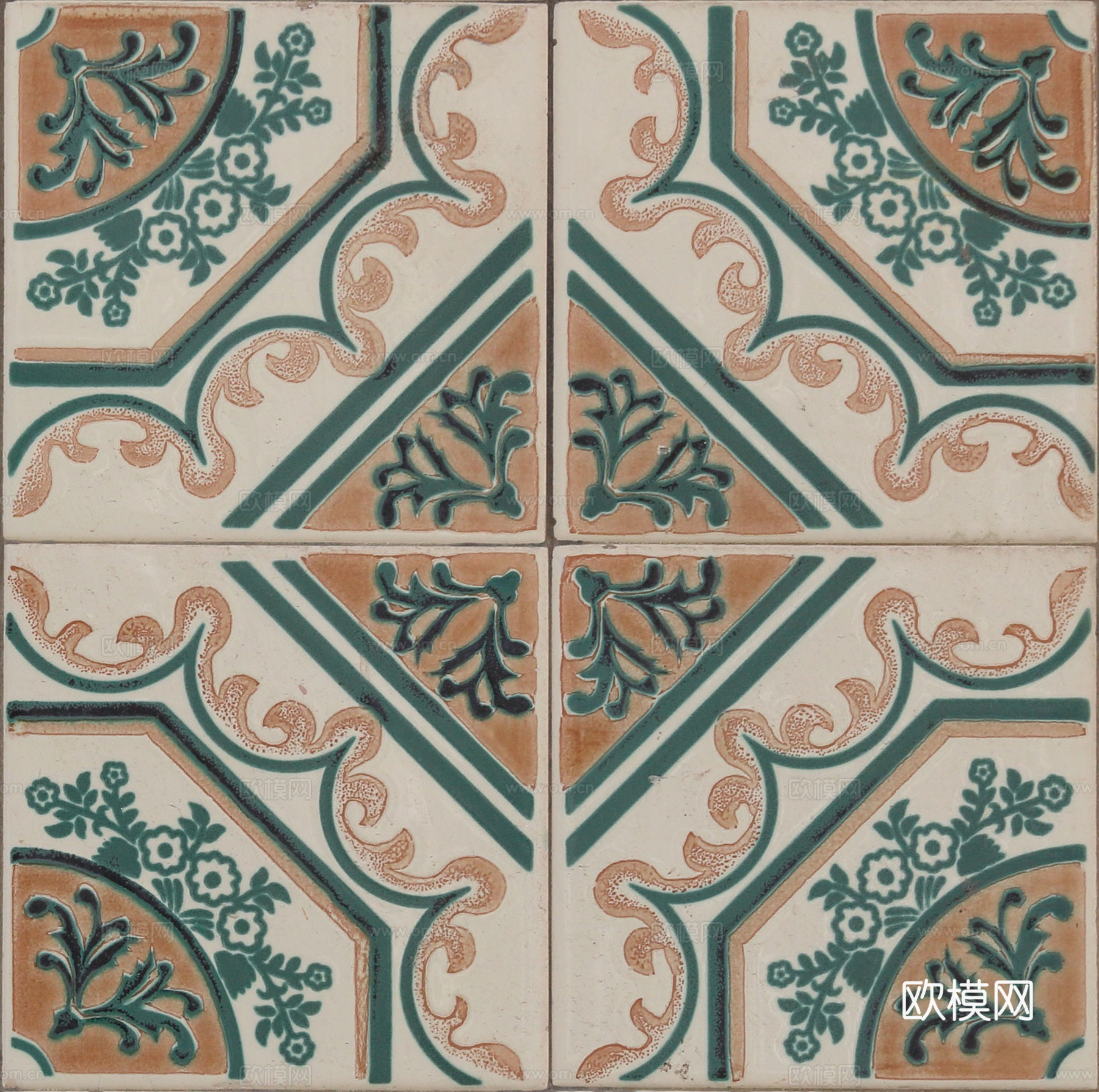 无缝几何花纹仿古砖