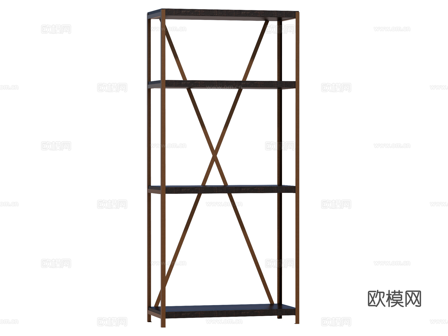 现代置物架装饰架su模型