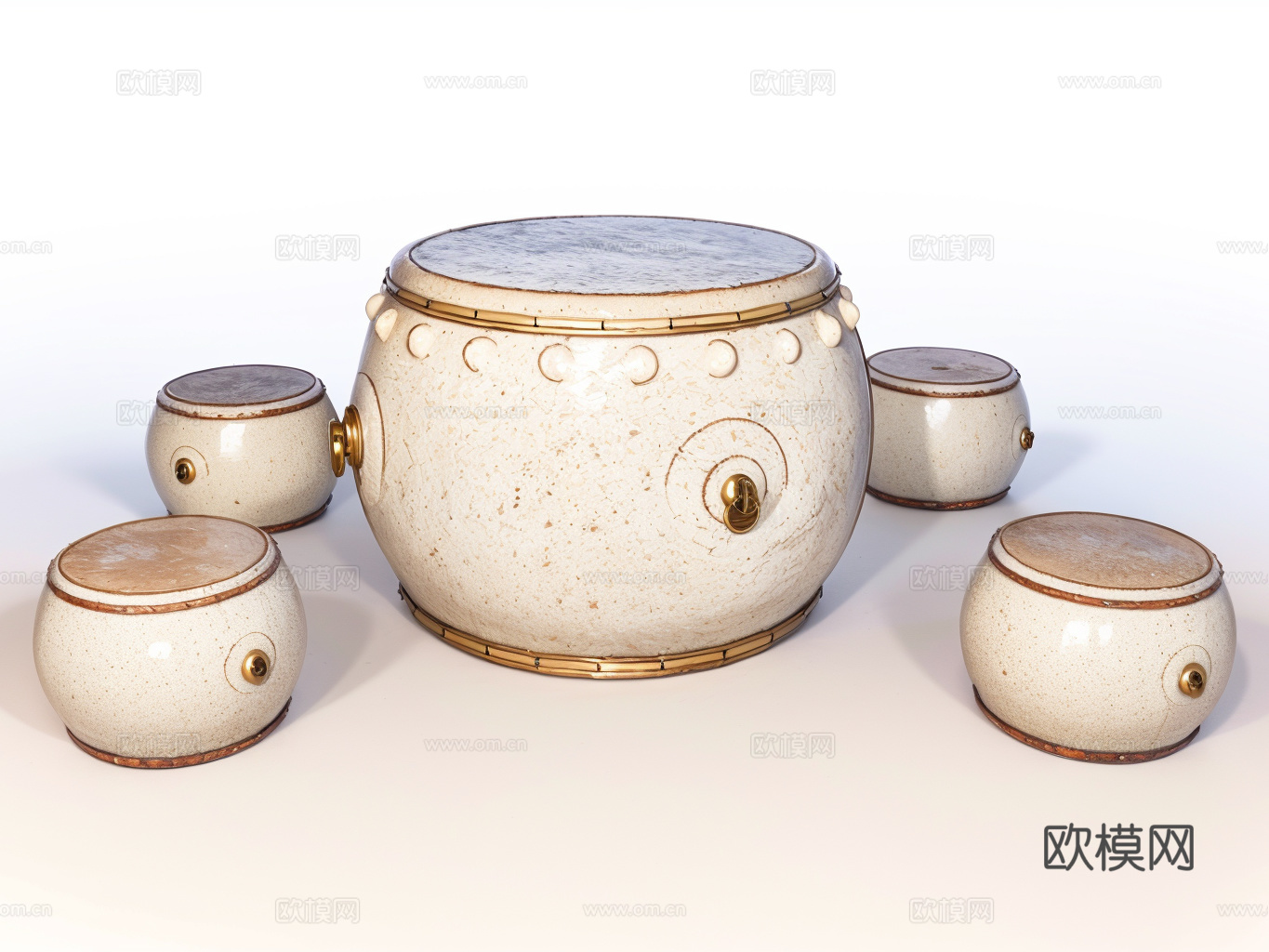 休闲桌椅su模型