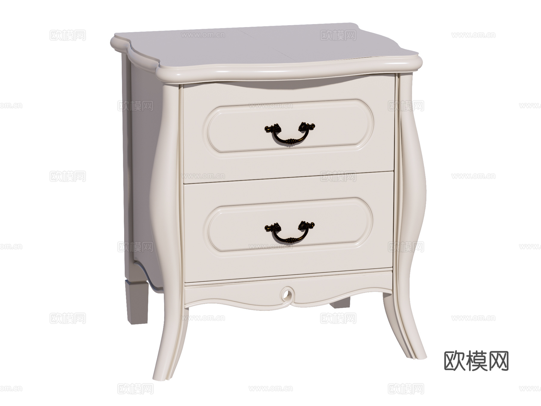 欧式床头柜装饰柜角几边几su模型