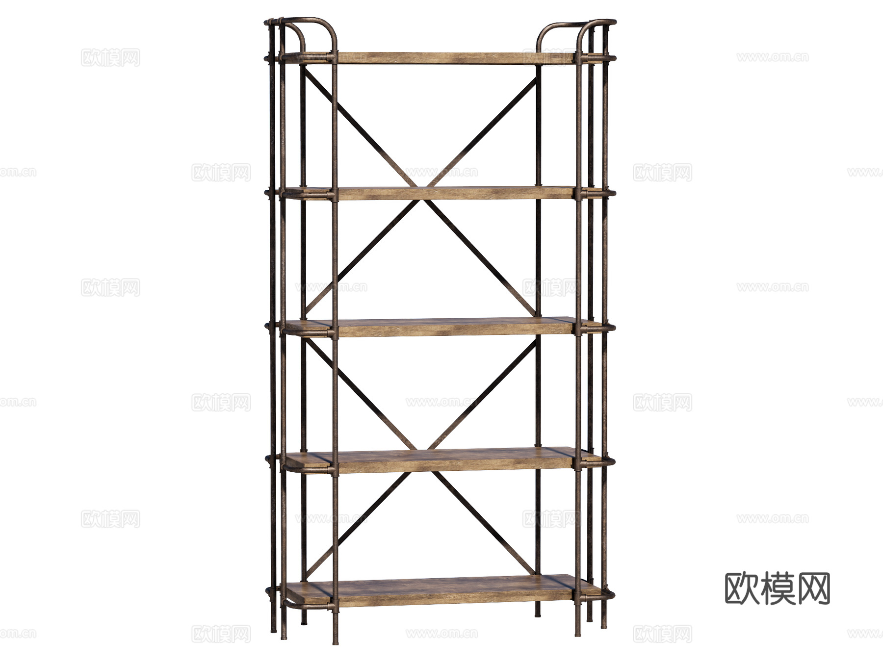 现代置物架装饰架su模型