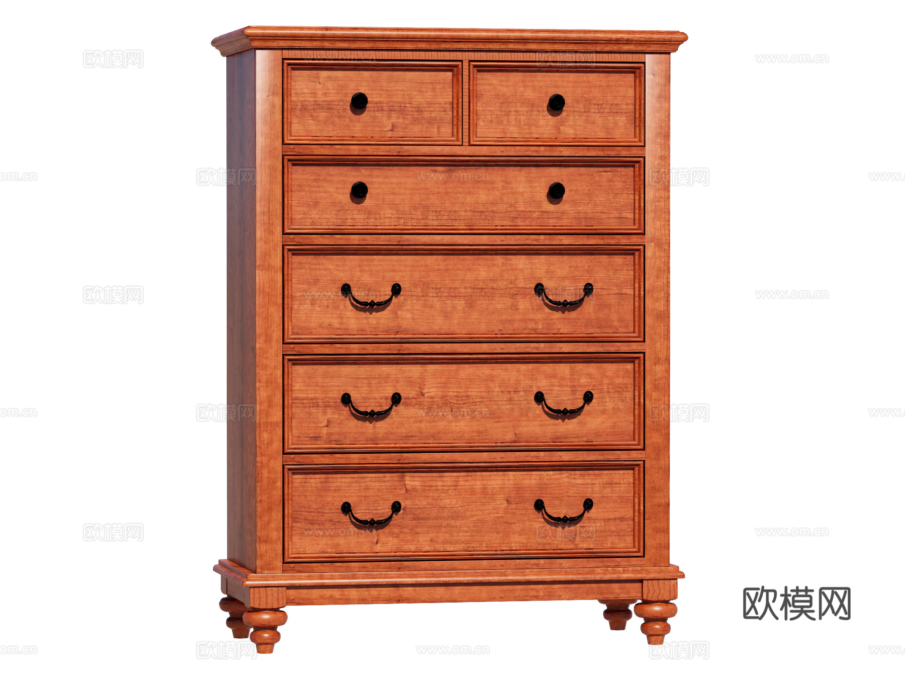 复古欧式边柜装饰柜储物柜su模型