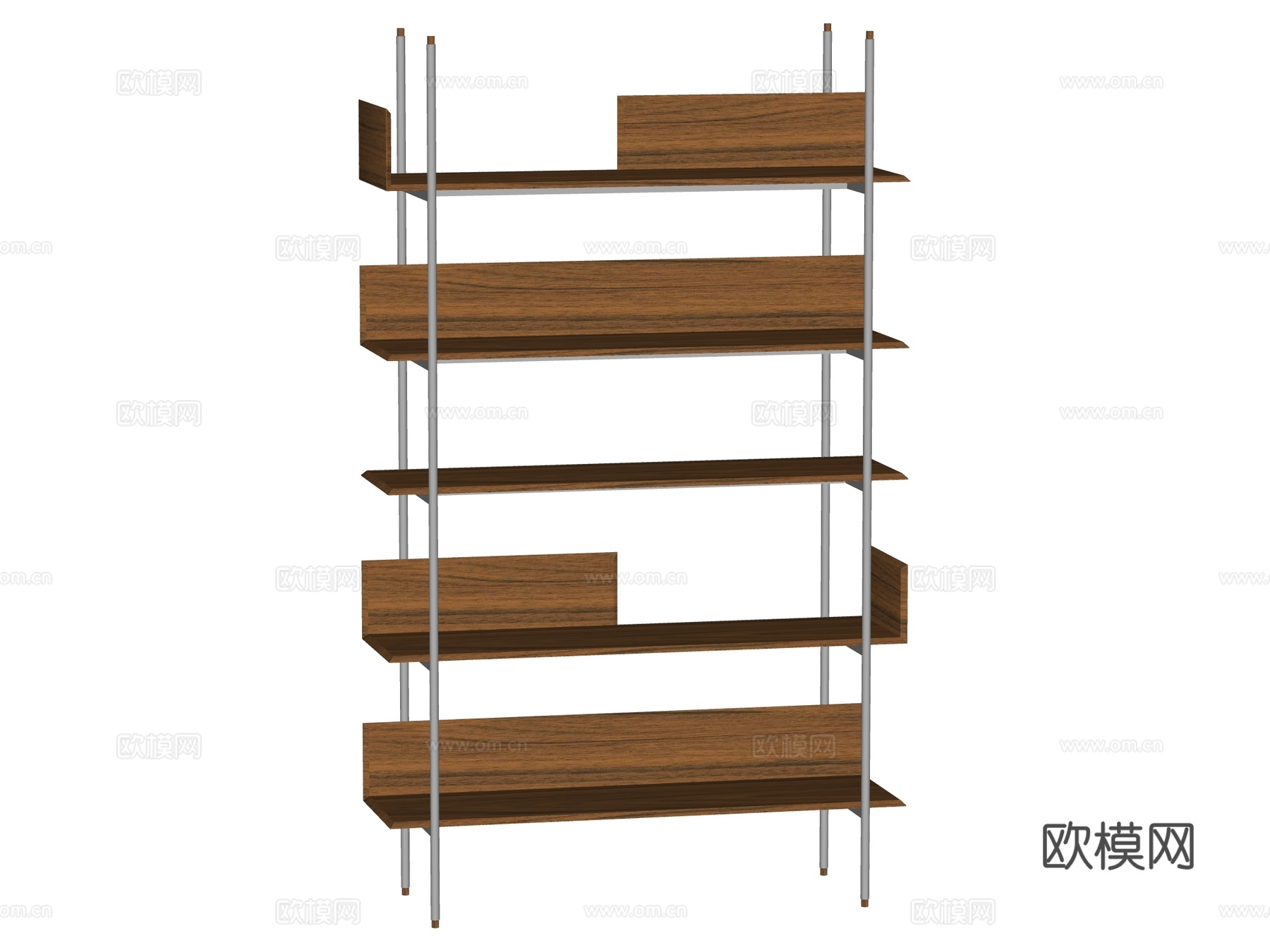 现代置物架装饰架su模型
