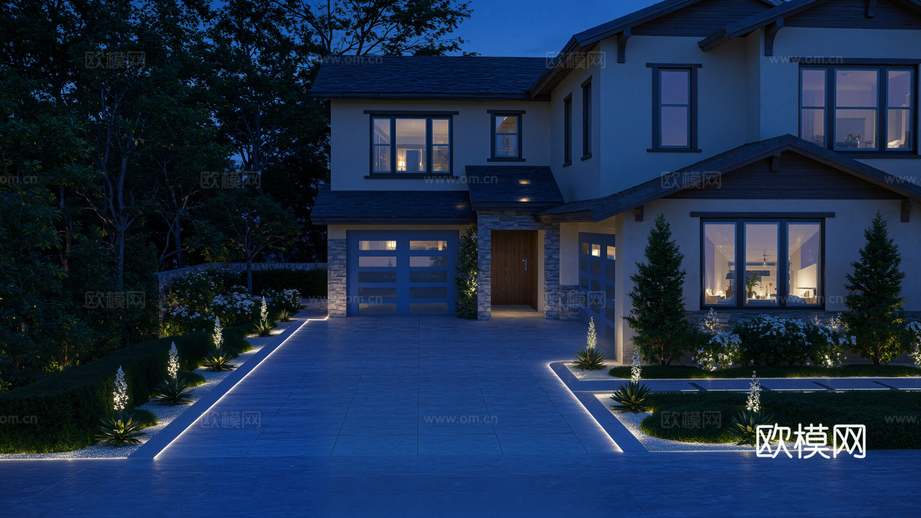 欧式庭院景观su模型