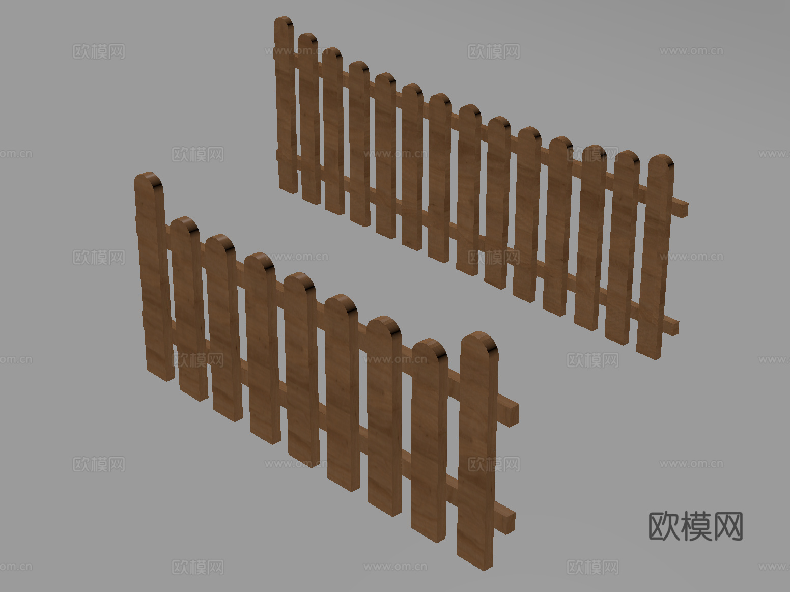 新中式栅栏 护栏栏杆 围栏防护栏su模型