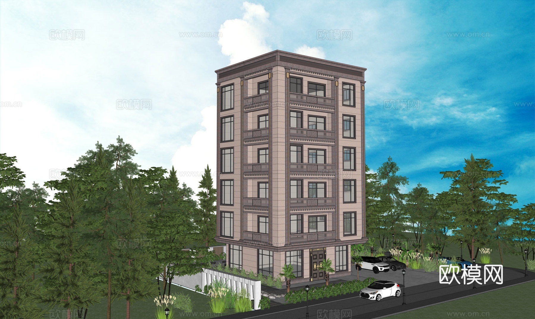 欧式别墅su模型su模型