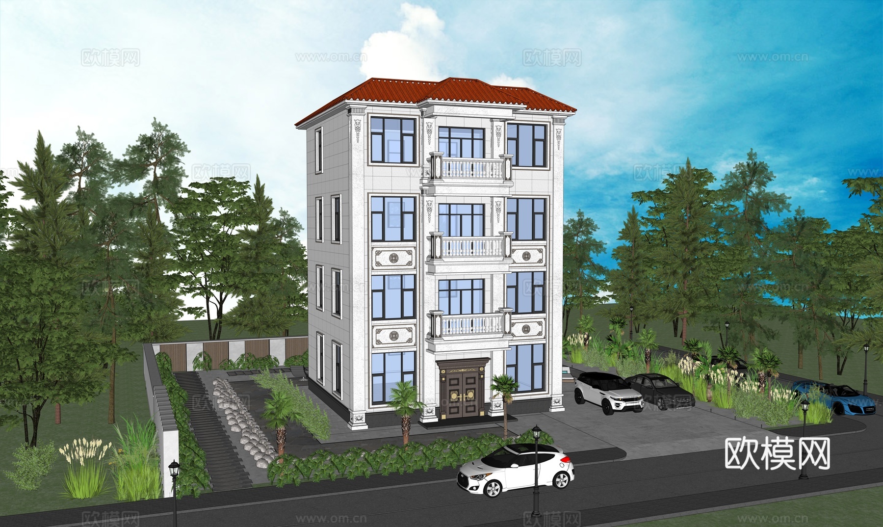 欧式别墅su模型su模型