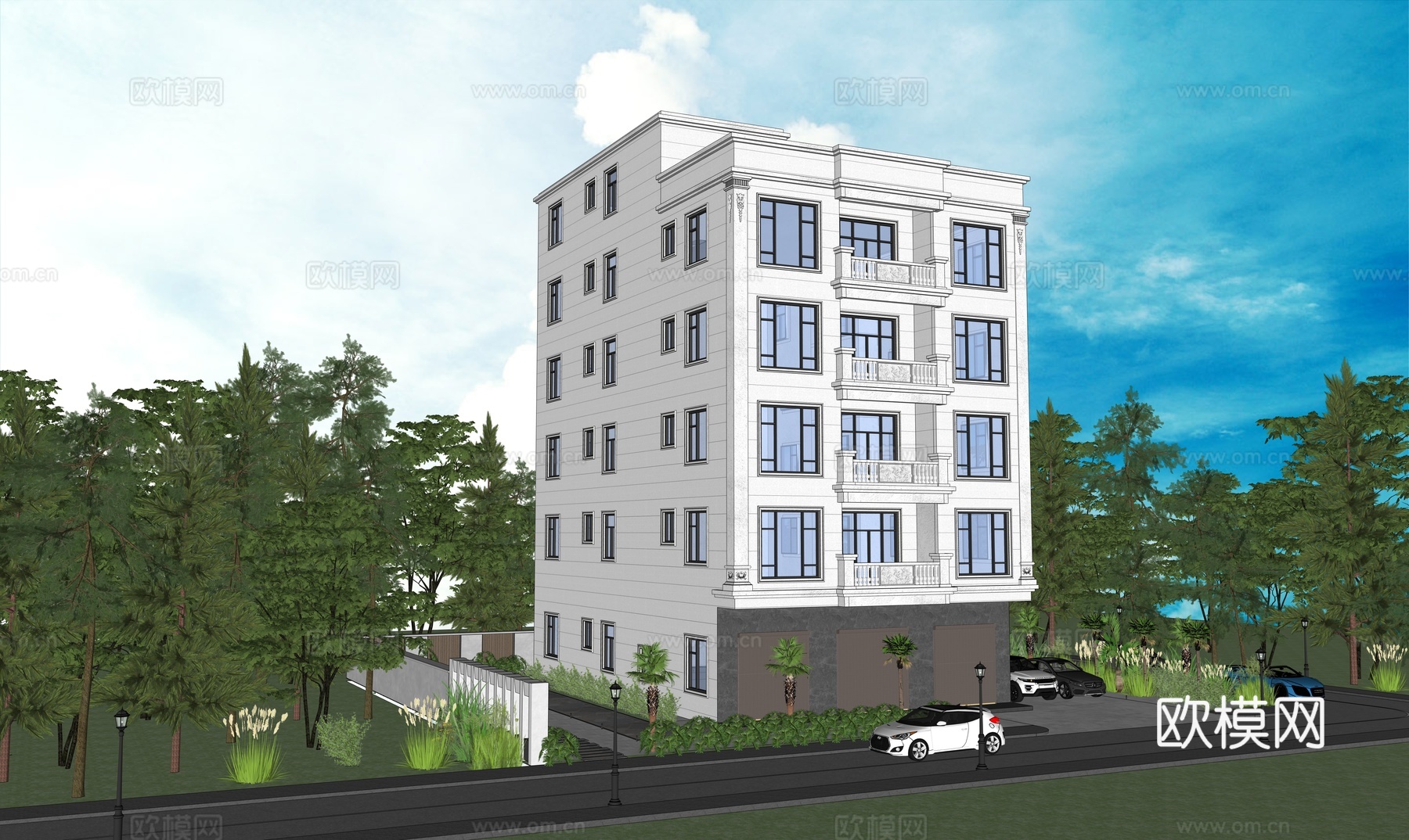 欧式别墅su模型su模型