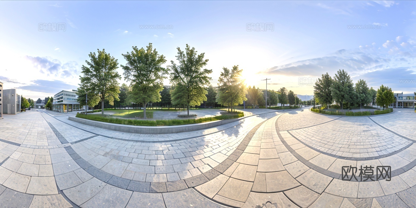 现代户外天空全景