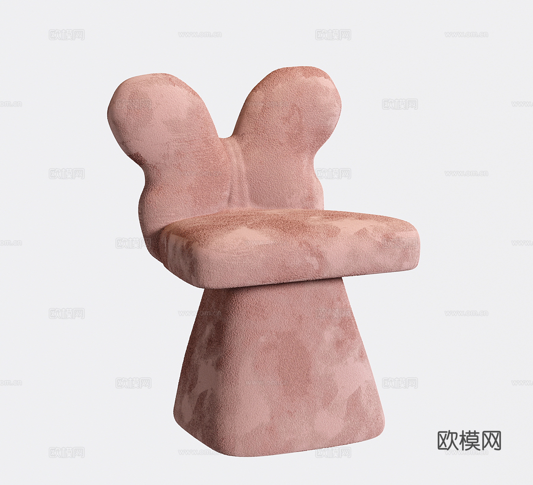 奶油风化妆椅 现代梳妆凳 沙发椅 化妆凳su模型