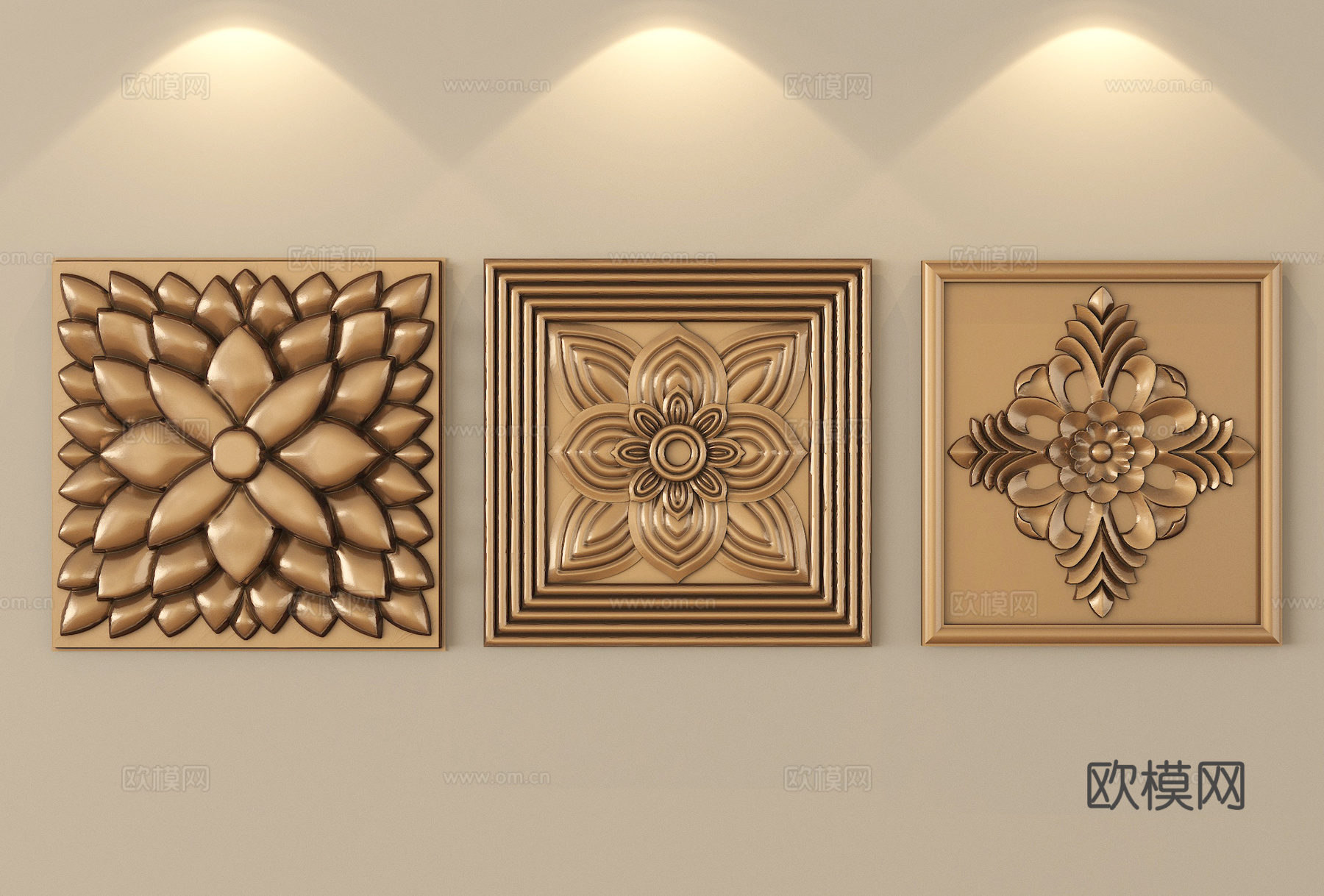 现代雕花 浮雕 铜板浮雕雕刻su模型