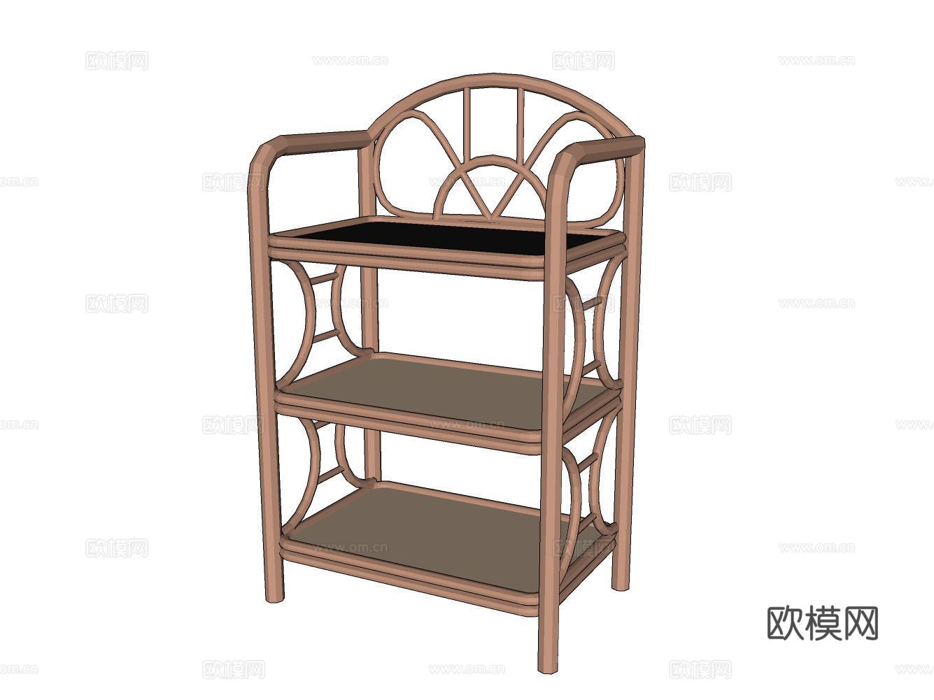 鞋架su模型