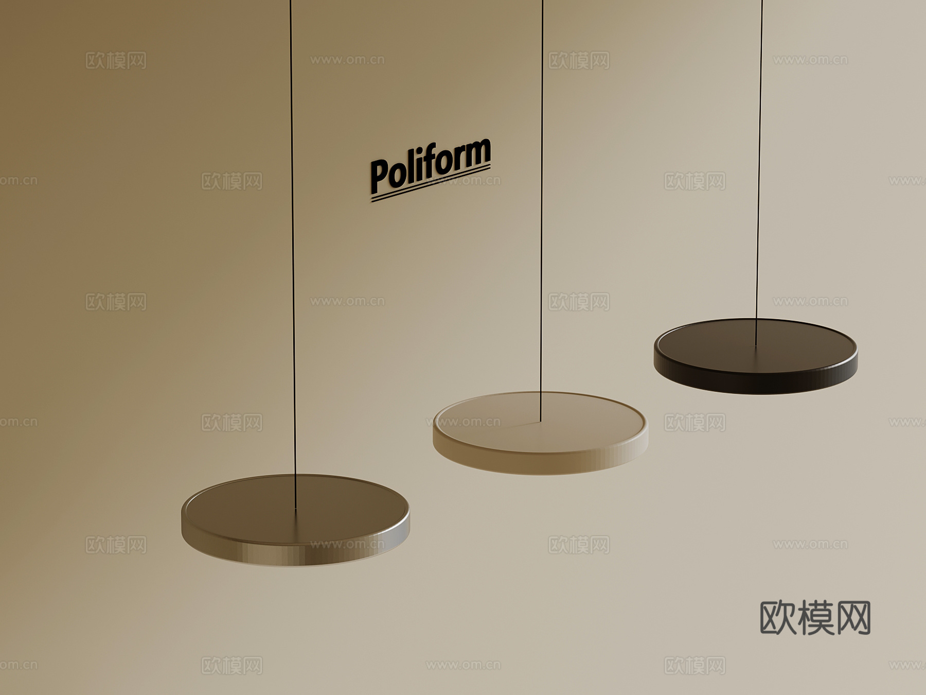 现代吊灯 圆形小吊灯su模型