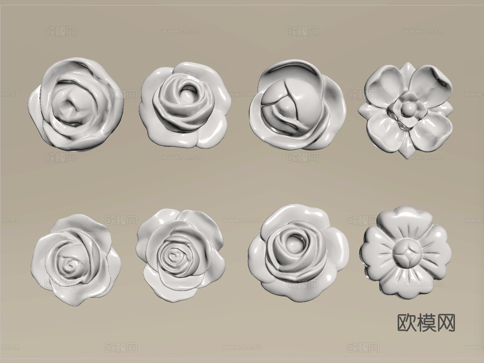 现代石膏雕花 灯盘 石膏吊灯底座su模型