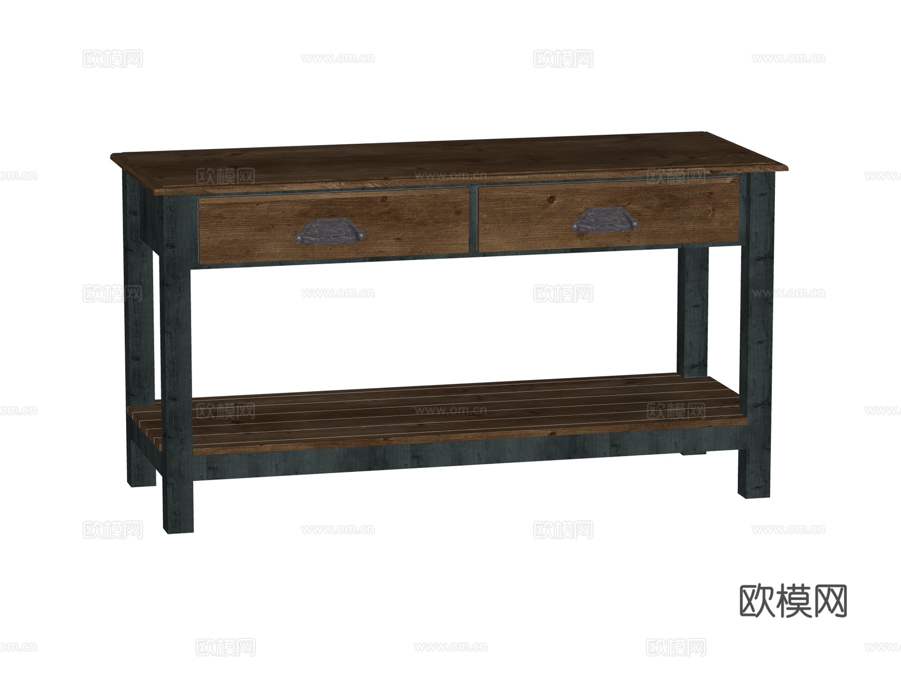 复古端景台案台条案su模型