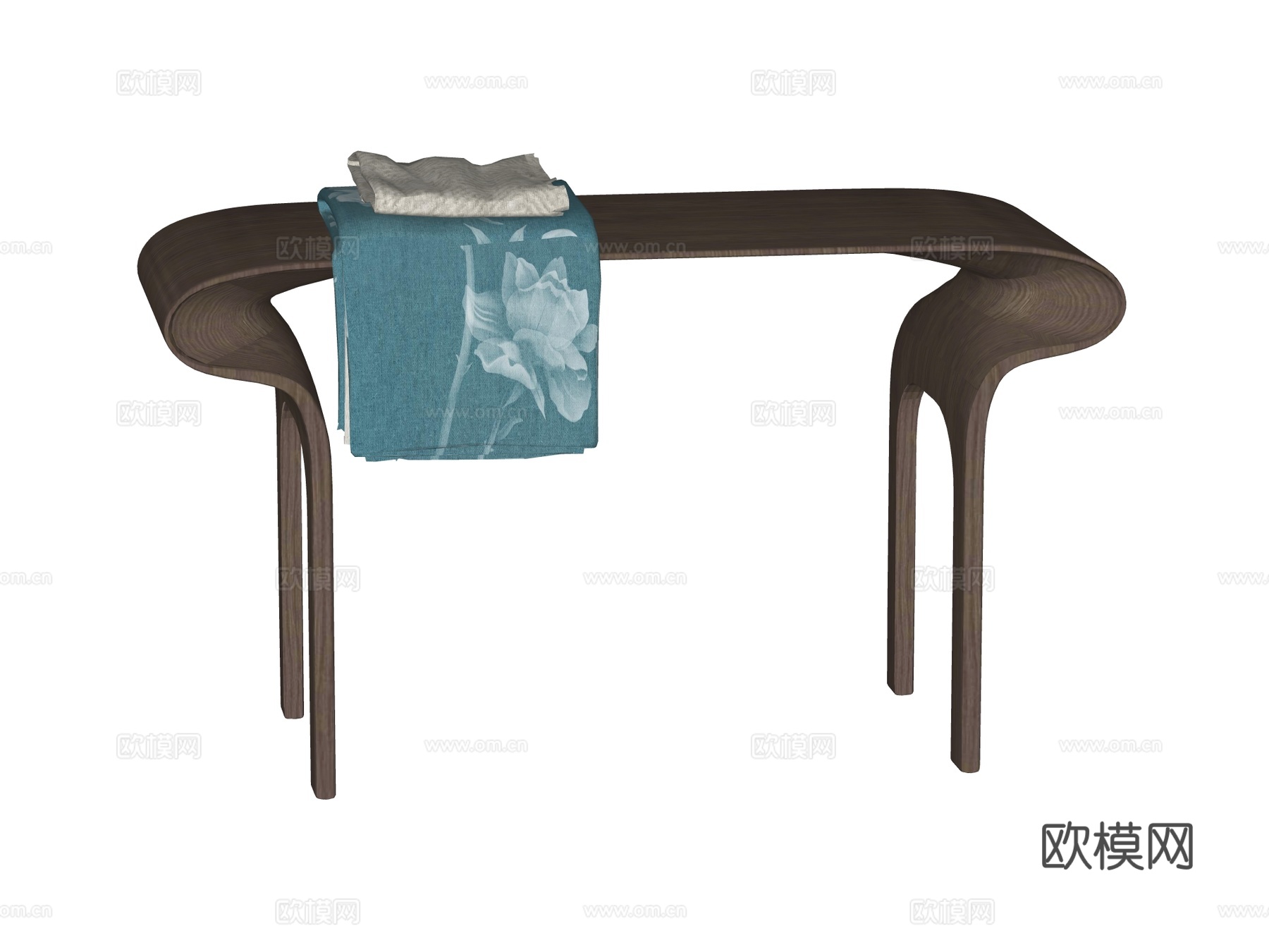 中式端景台案台条案su模型