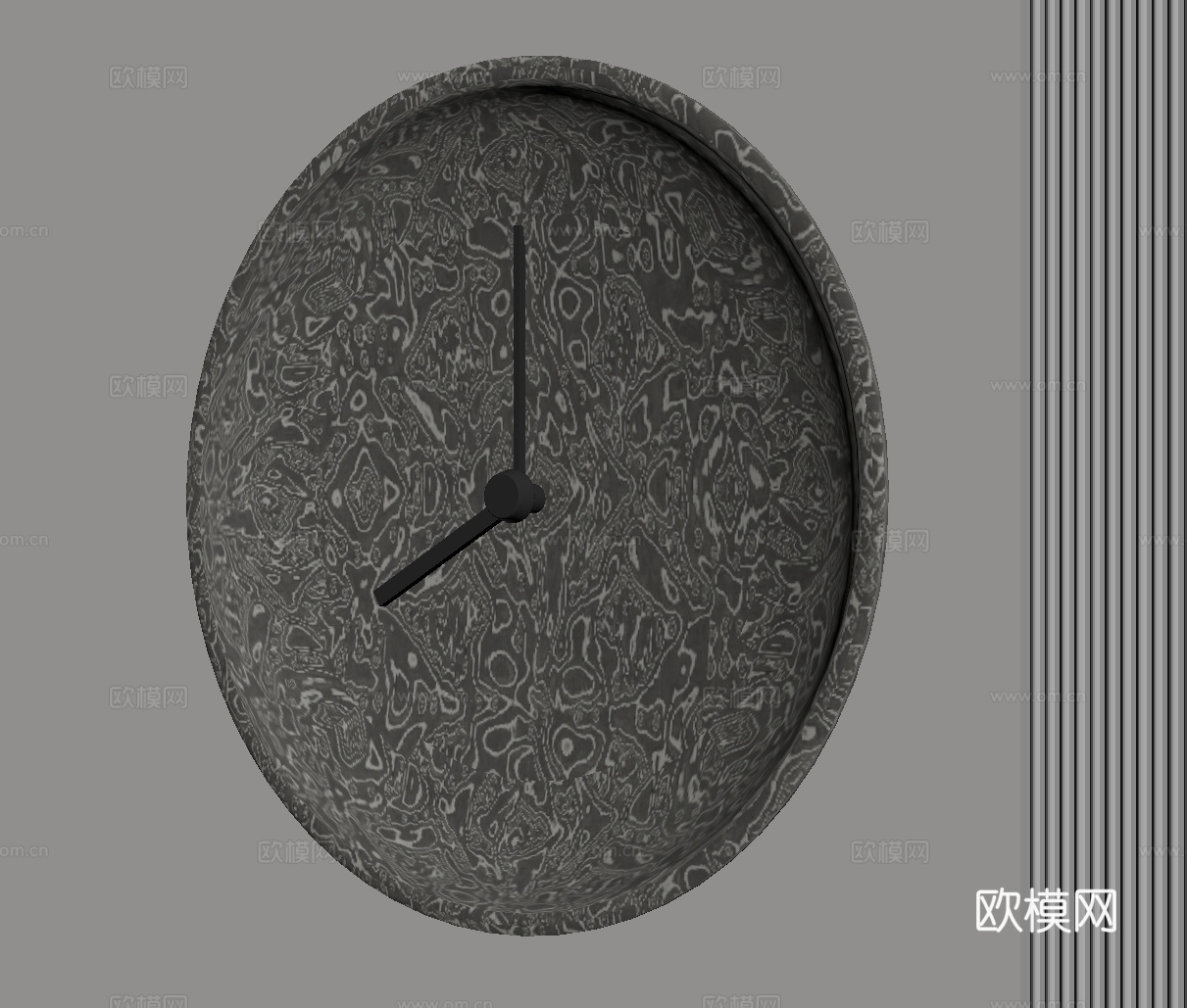 现代意式钟表 挂钟su模型