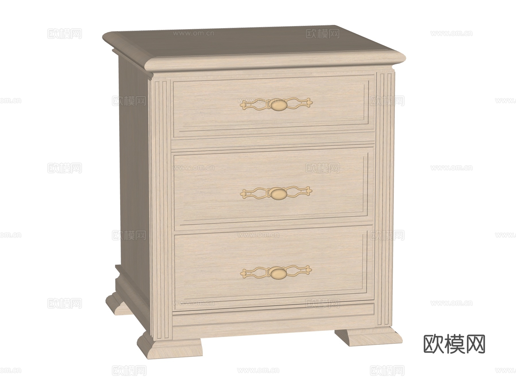 欧式床头柜装饰柜角几边几su模型