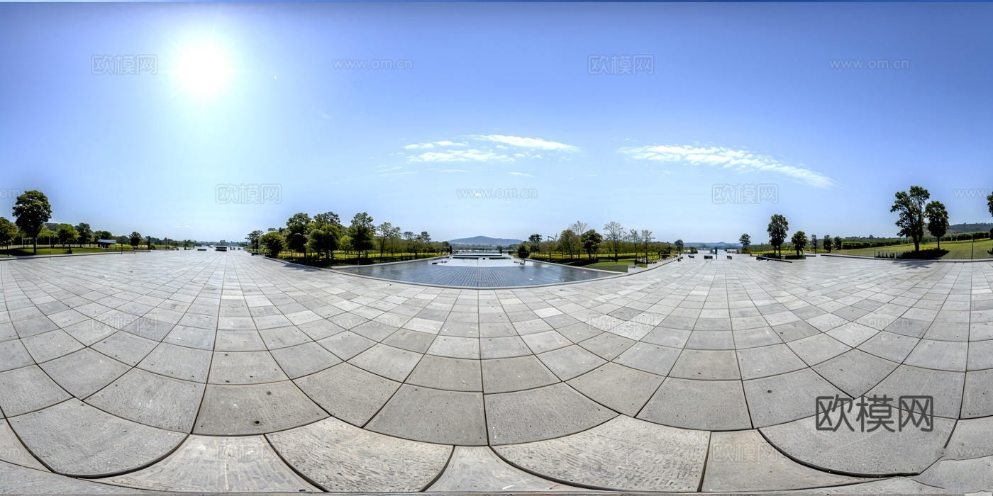 现代户外天空全景