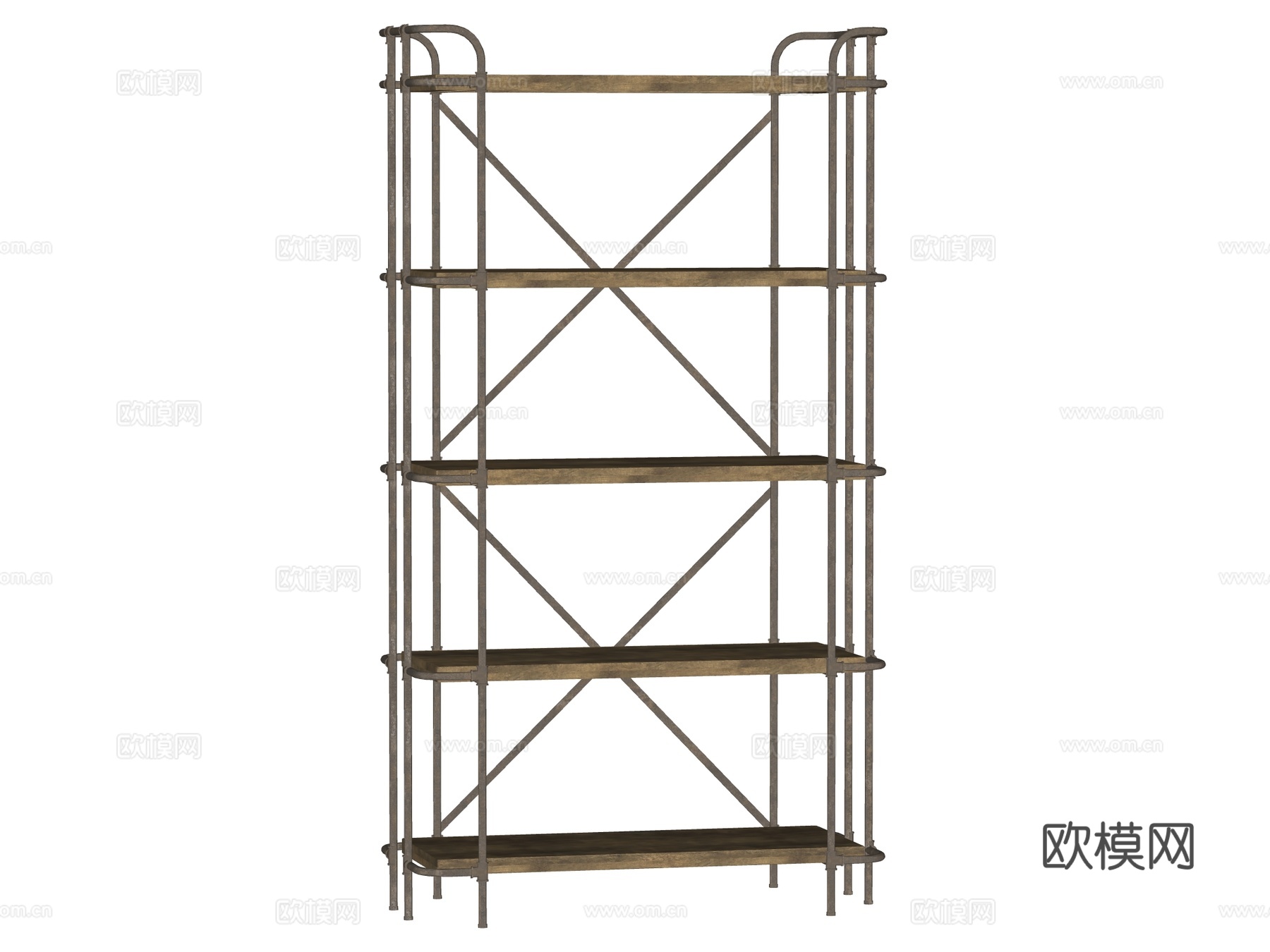 现代置物架装饰架su模型