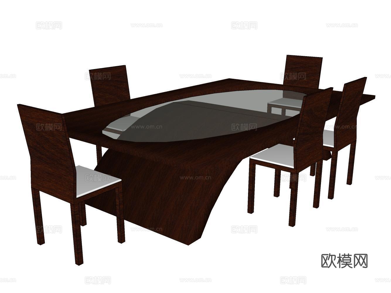 餐桌椅su模型