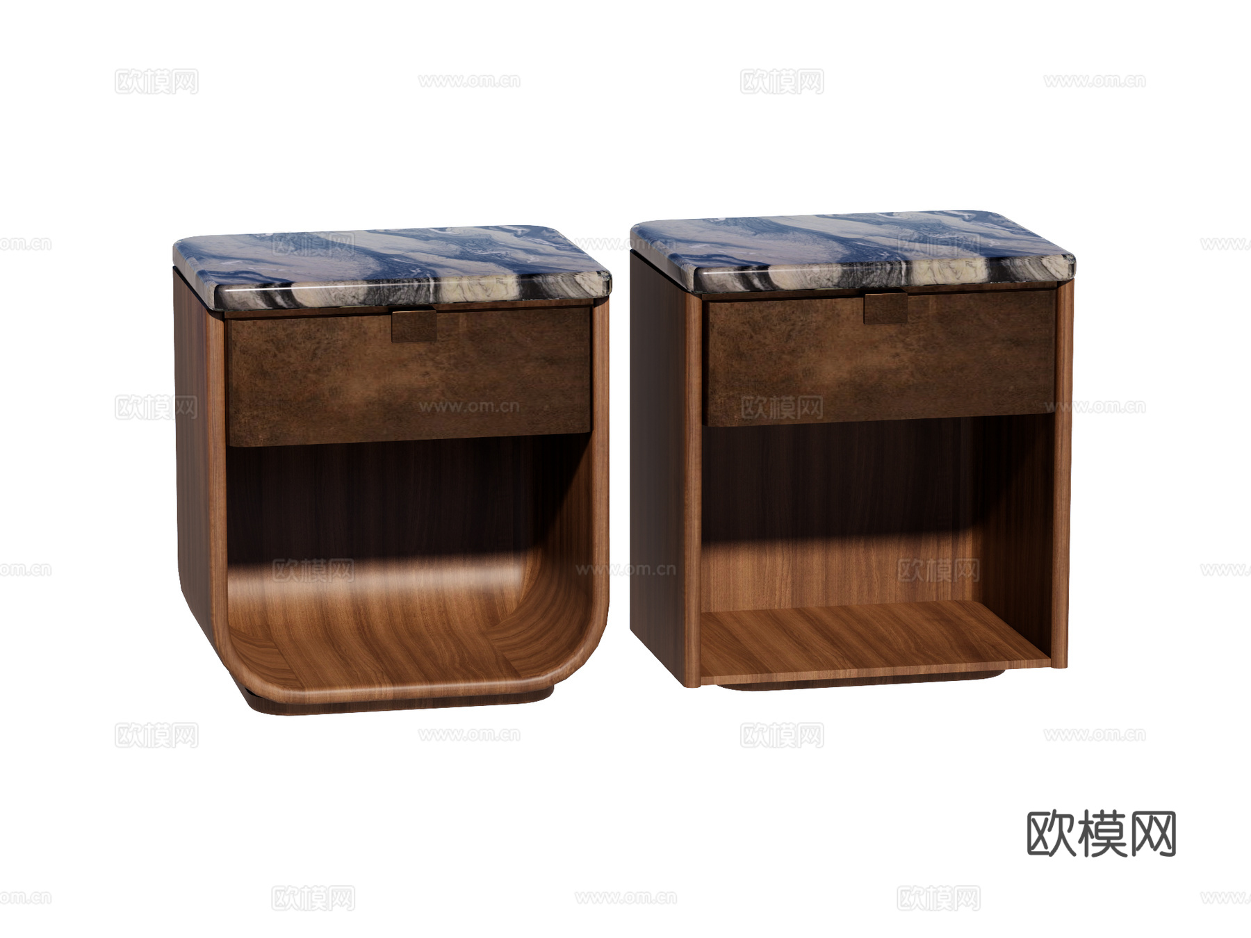 中古床头柜装饰柜角几边几su模型