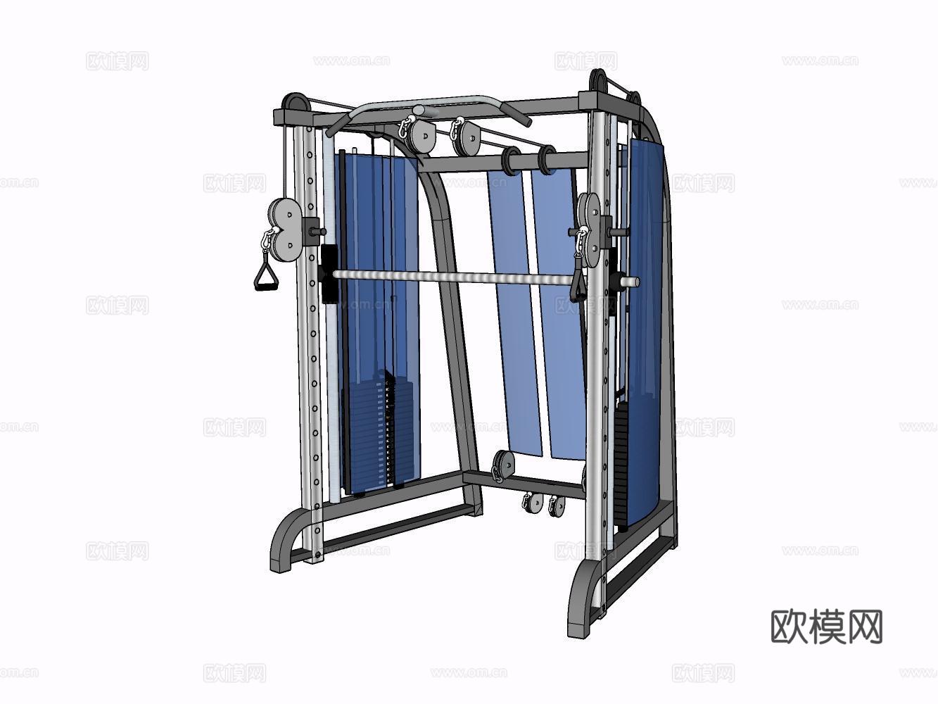 健身器材su模型