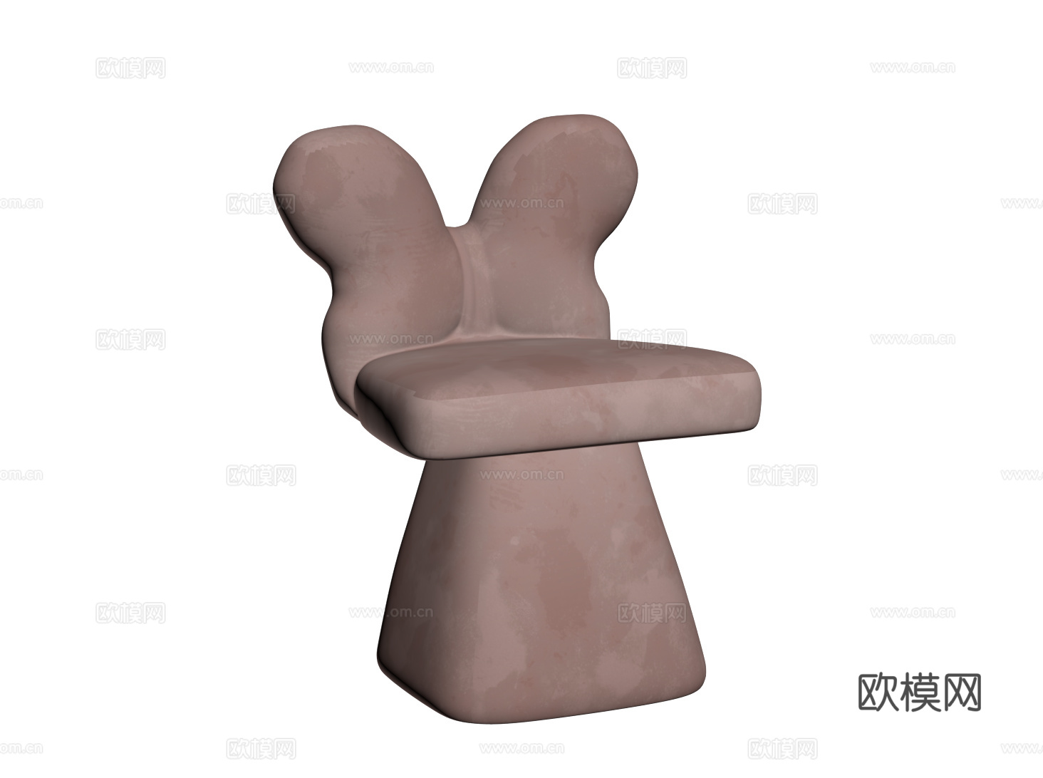 奶油风化妆椅 现代梳妆凳 沙发椅 化妆凳su模型