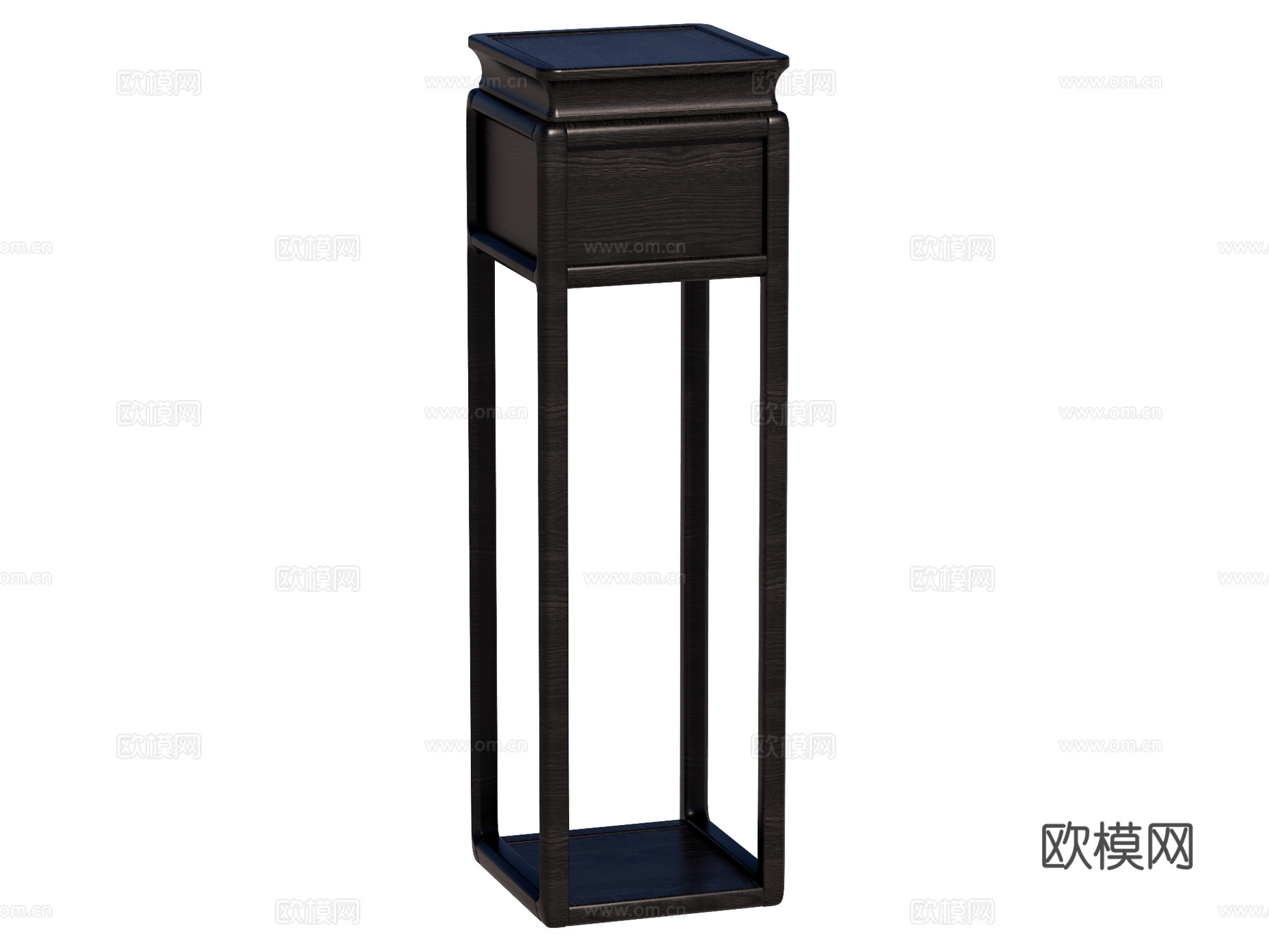 中式花架置物架su模型