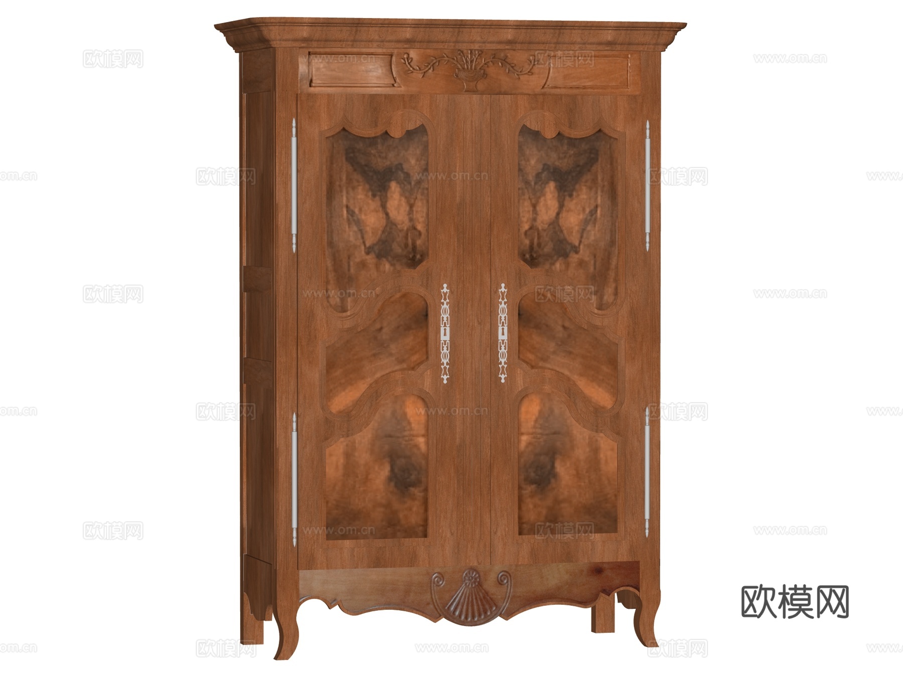 复古边柜装饰柜储物柜su模型