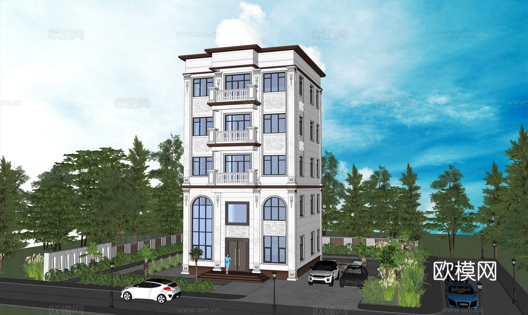 欧式别墅su模型su模型