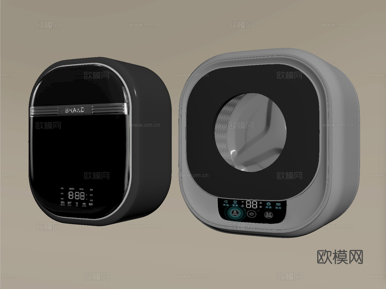 现代洗衣机  壁挂式洗衣机su模型