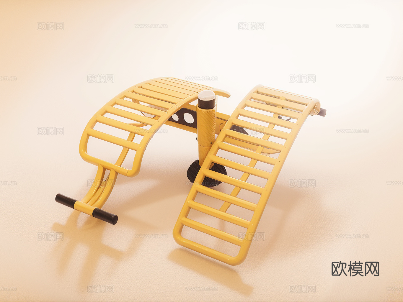 健身器材su模型下载（渲染图1）