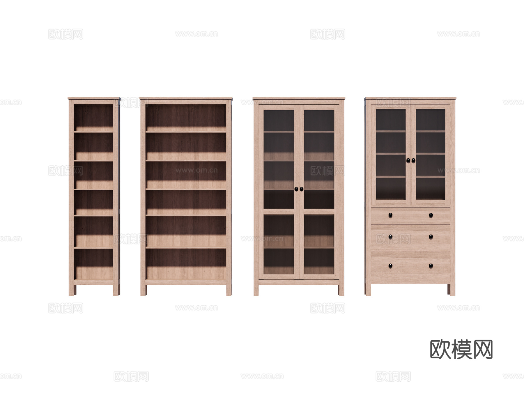 现代边柜装饰柜开放柜储物柜su模型