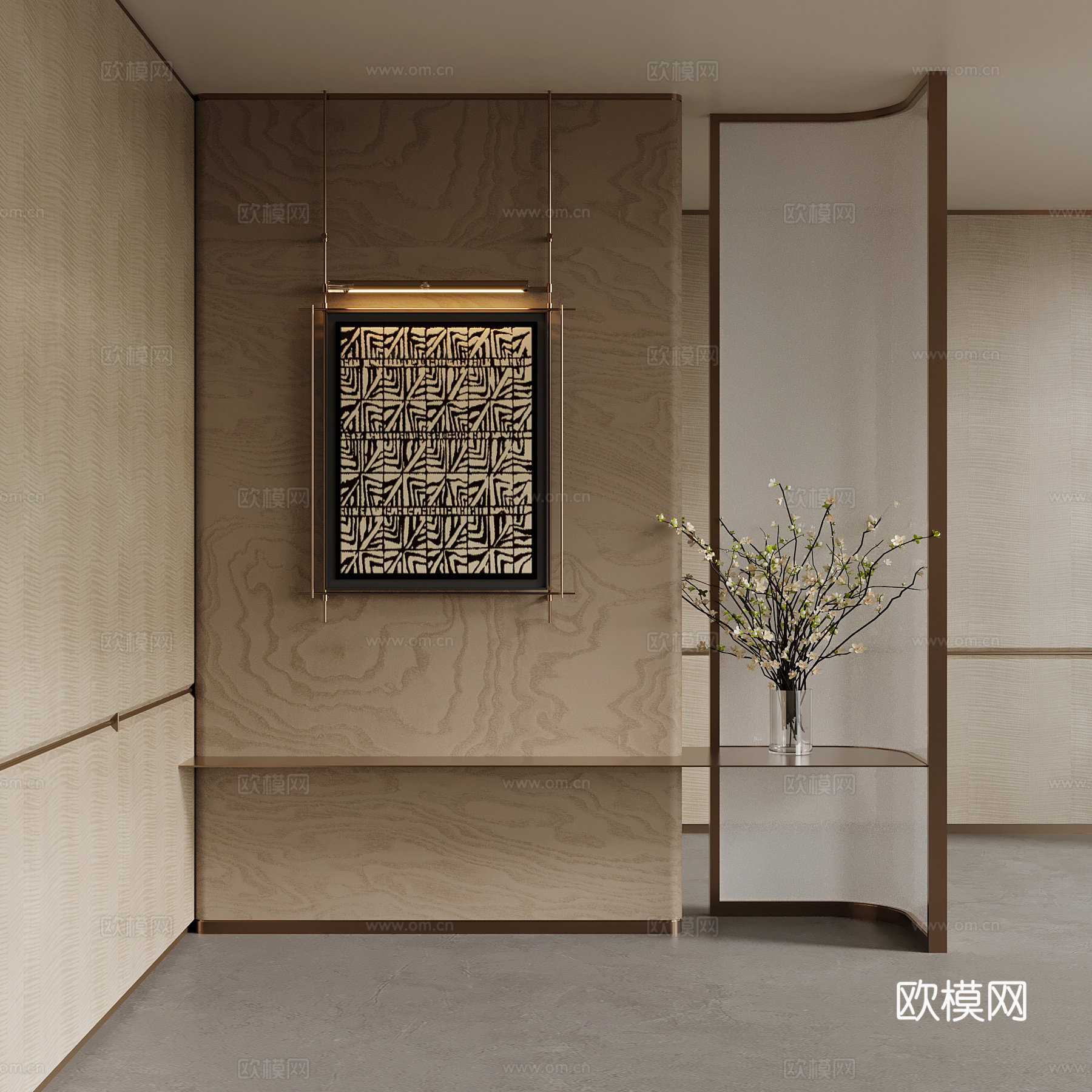 现代玄关su模型