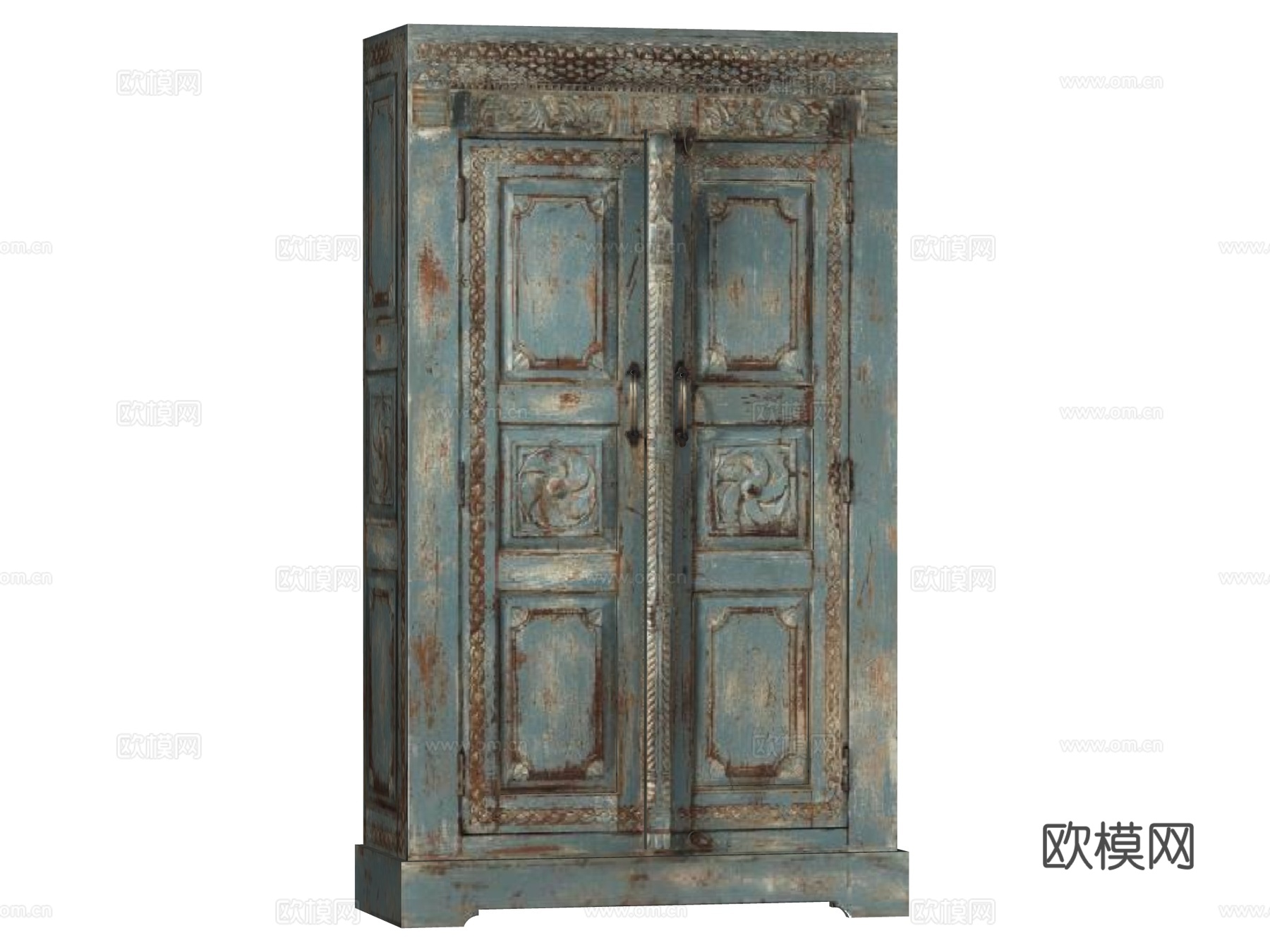 复古老旧家具边柜装饰柜储物柜su模型