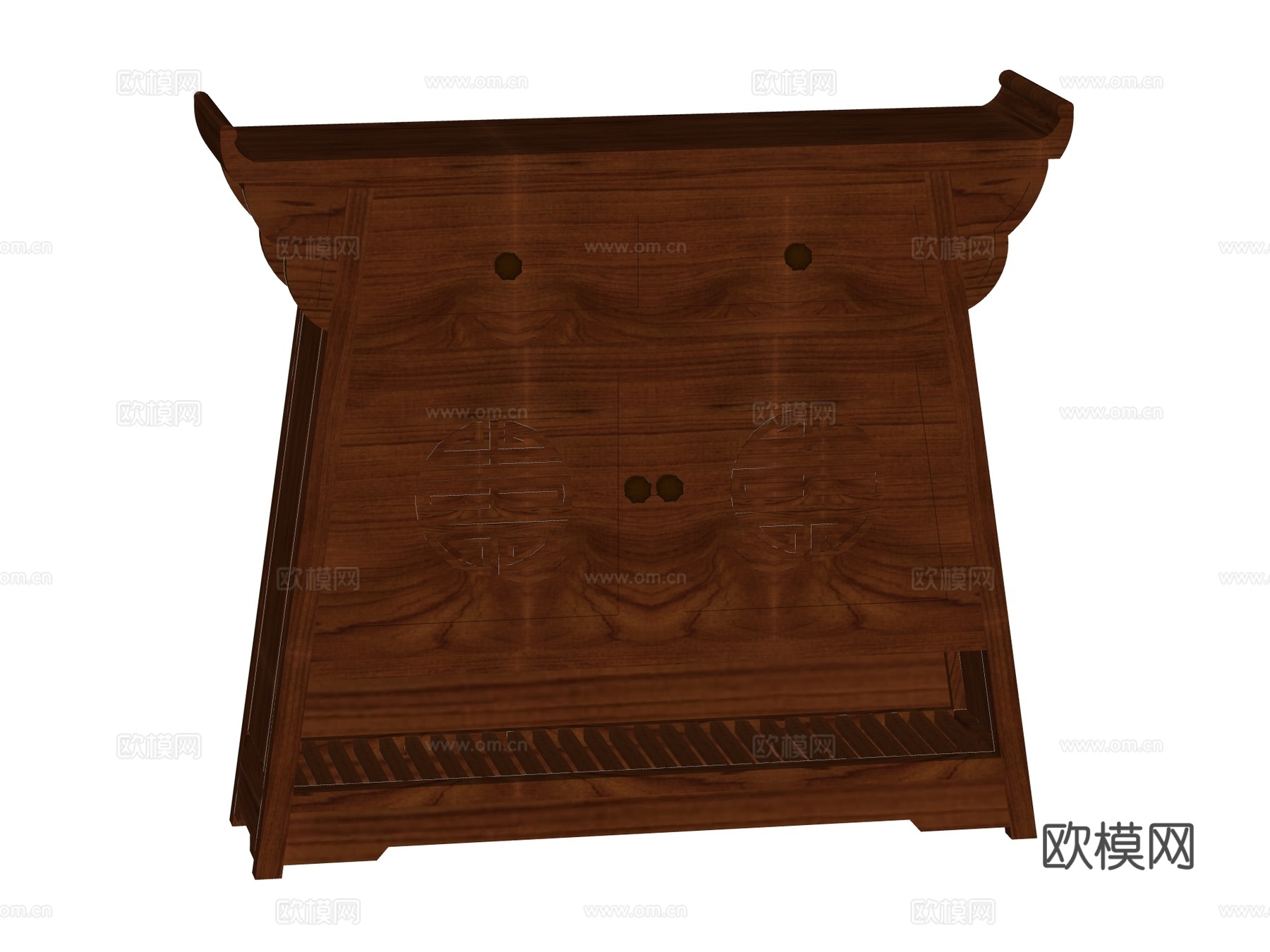 中式端景台案台条案su模型