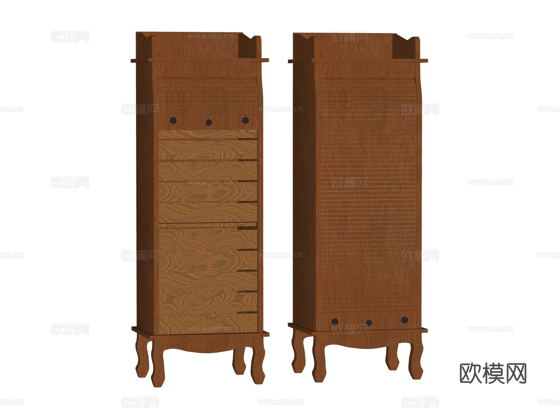 中古边柜装饰柜储物柜su模型