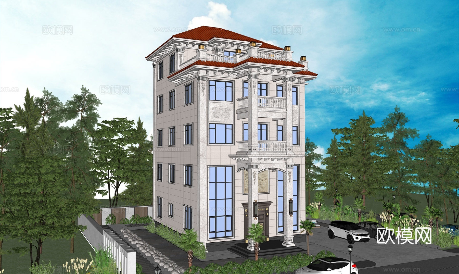 欧式别墅su模型su模型