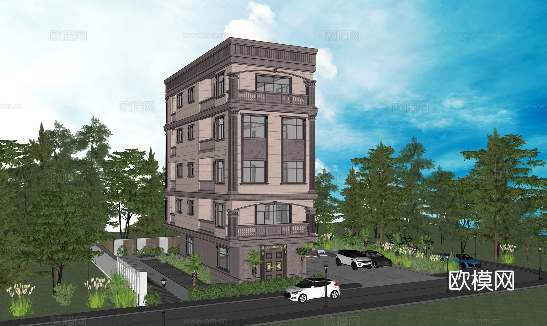 欧式别墅su模型su模型